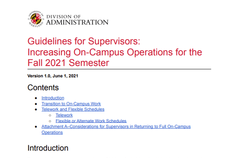 guidelines for supervisors first page
